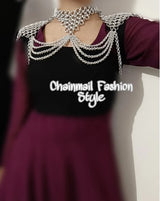 Handmade Chainmail Shoulder Cape – Elegant Medieval & Fantasy Armor Jewelry
